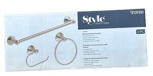 Style Selections  3-Piece Jakob Brushed Nickel Bathroom Hardware Set 2131151